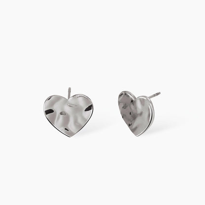 Orecchini Kidult donna cuore effetto martellato