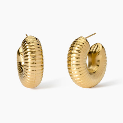 Orecchini Kidult donna zigrinati a cerchio