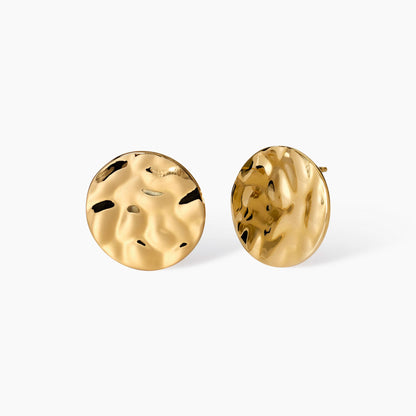 Orecchini Kidult donna a lobo effetto martellato