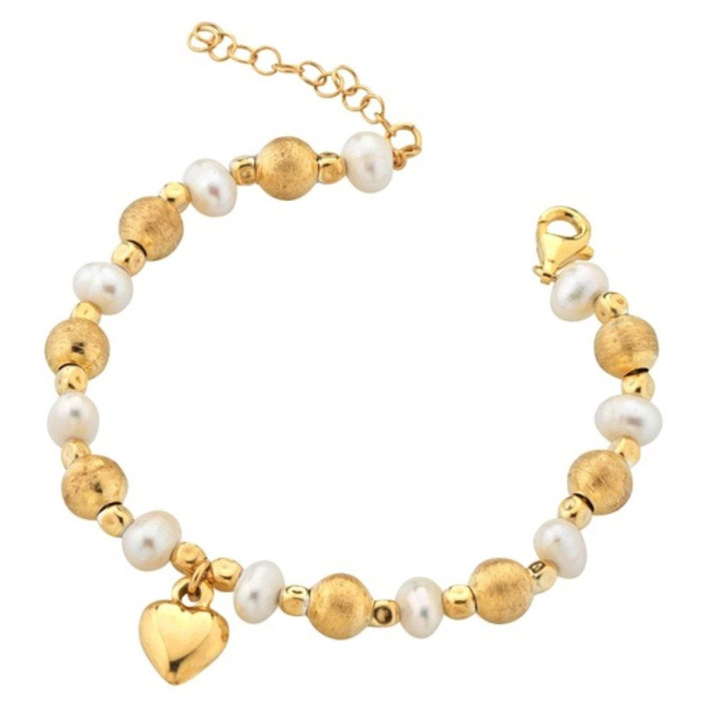 Bracciale donna Marcello Pane con perle e cuore