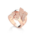 Anello Donna Marcello Pane Intreccio  pavé