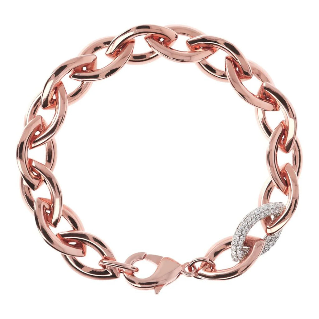 Bracciale Bronzallure Catena Marquise con Elemento Pavé in Cubic Zirconia