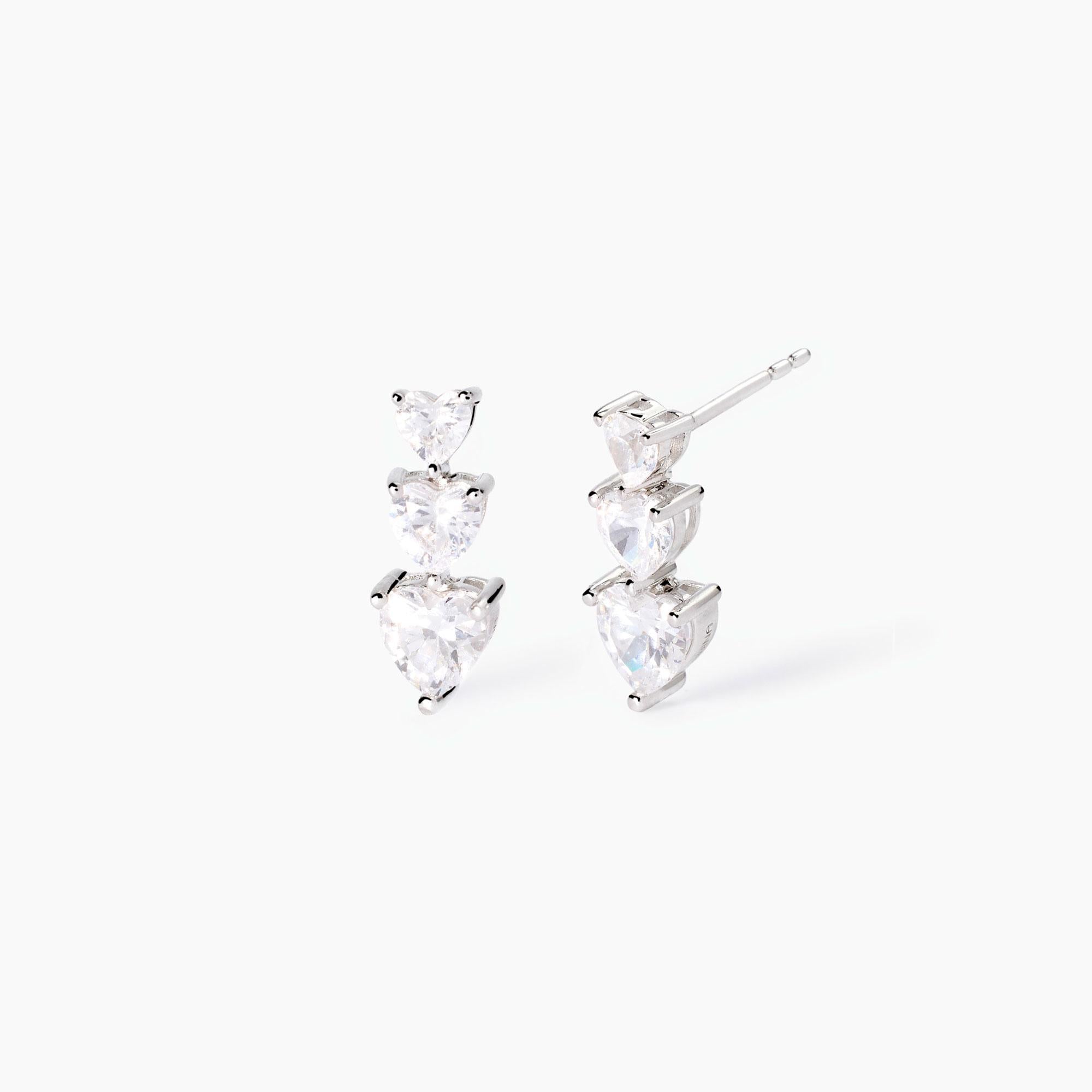 Orecchini donna Mabina con zirconi cuore