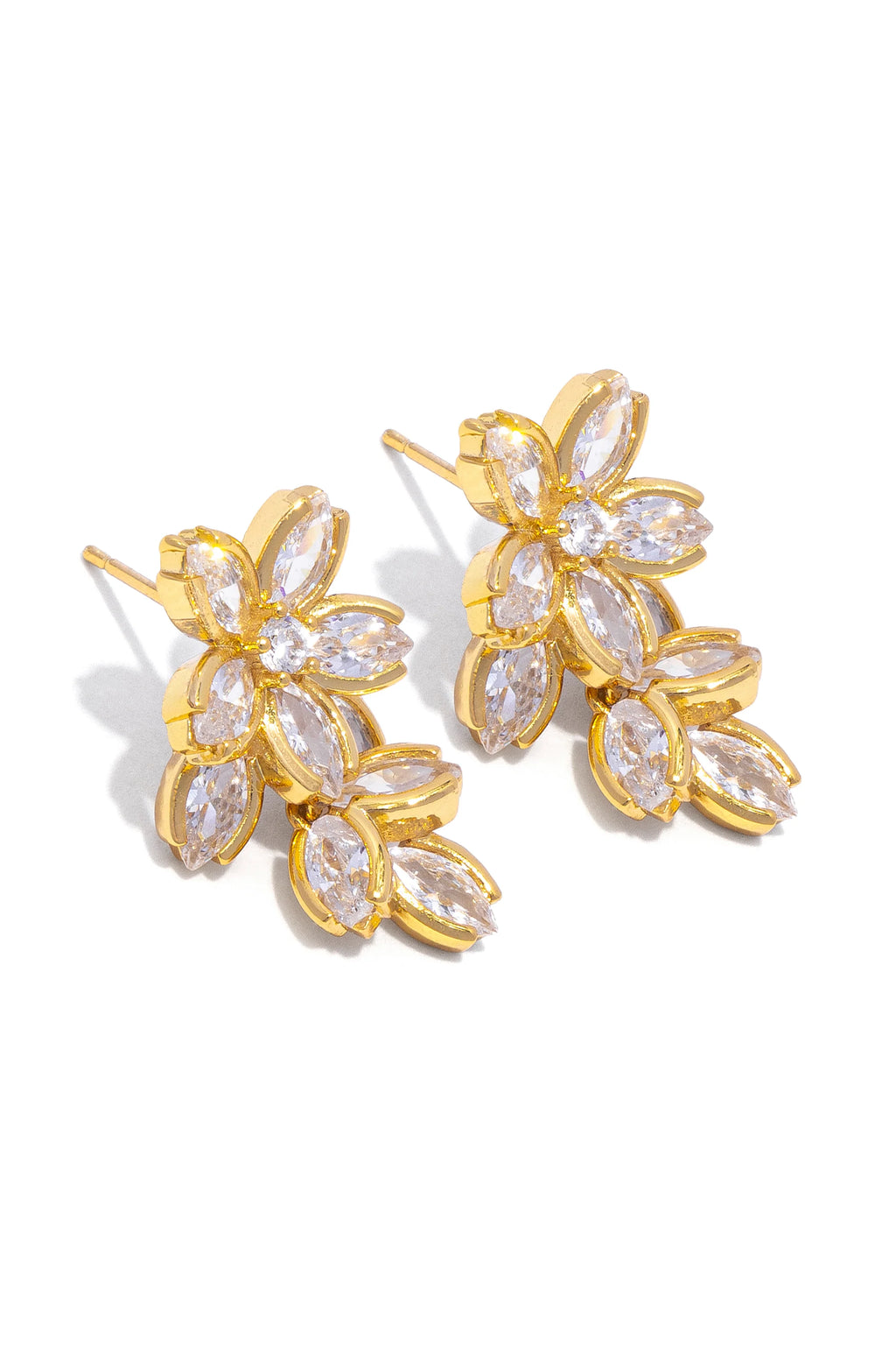 Orecchini Vestopazzo donna Fiori con zirconi
