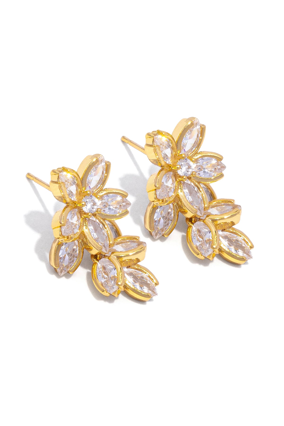 Orecchini Vestopazzo donna Fiori con zirconi
