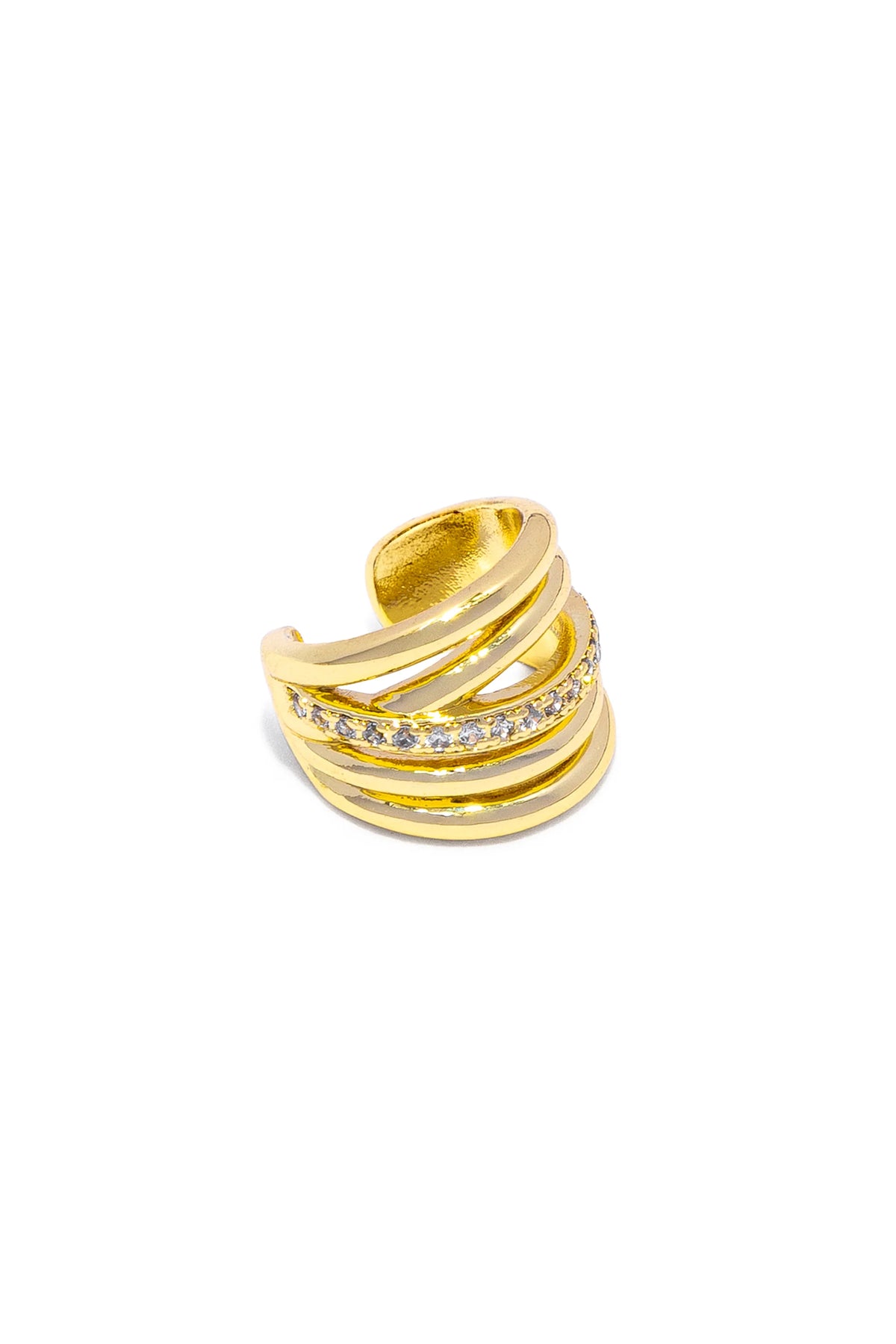 Earcuff Vestopazzo donna Multilinea con zirconi