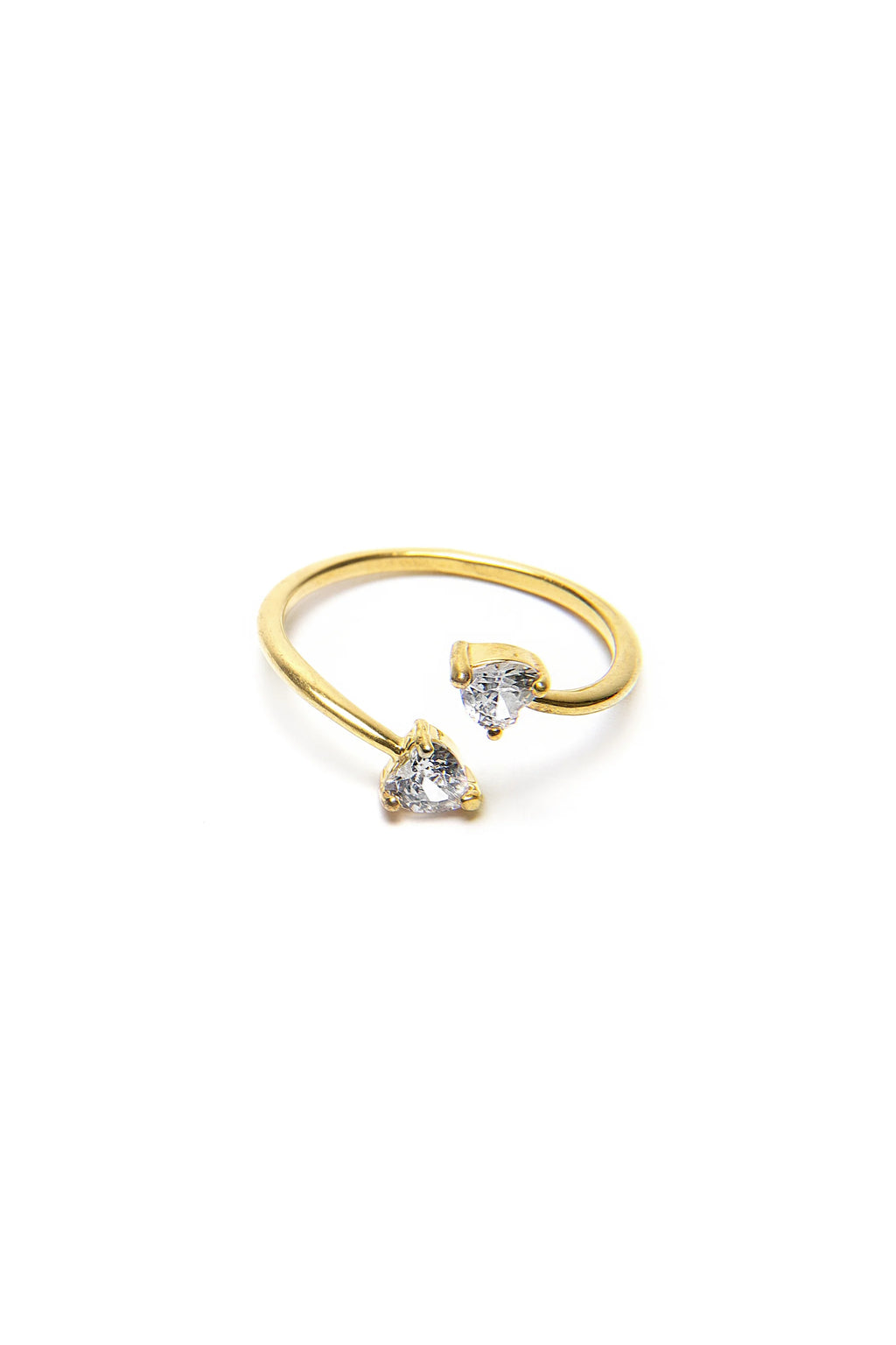 Anello Vestopazzo donna Fedina aperta con cuori punto luce