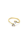 Anello Vestopazzo donna Fedina aperta con cuori punto luce