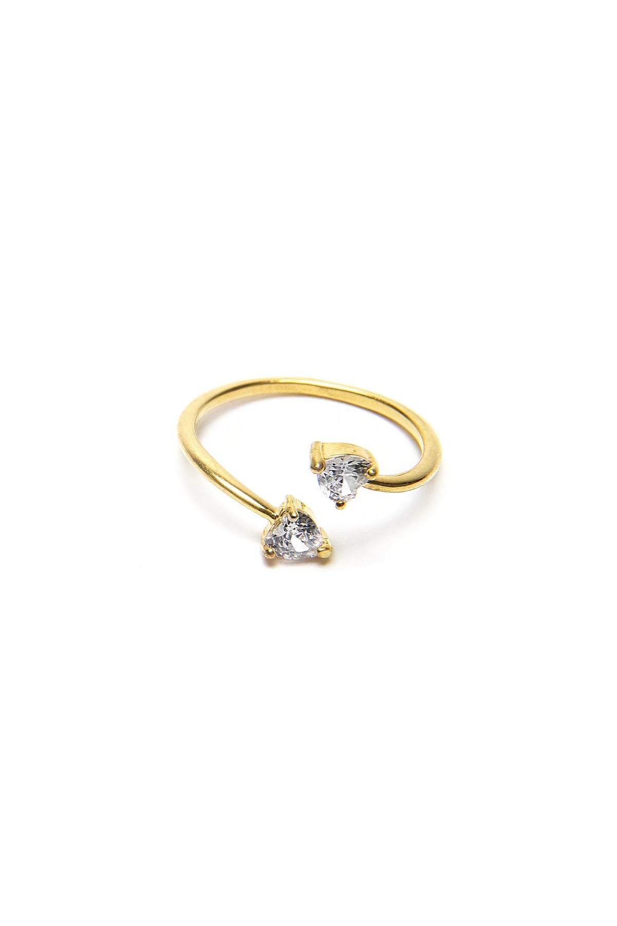 Anello Vestopazzo donna Fedina aperta con cuori punto luce