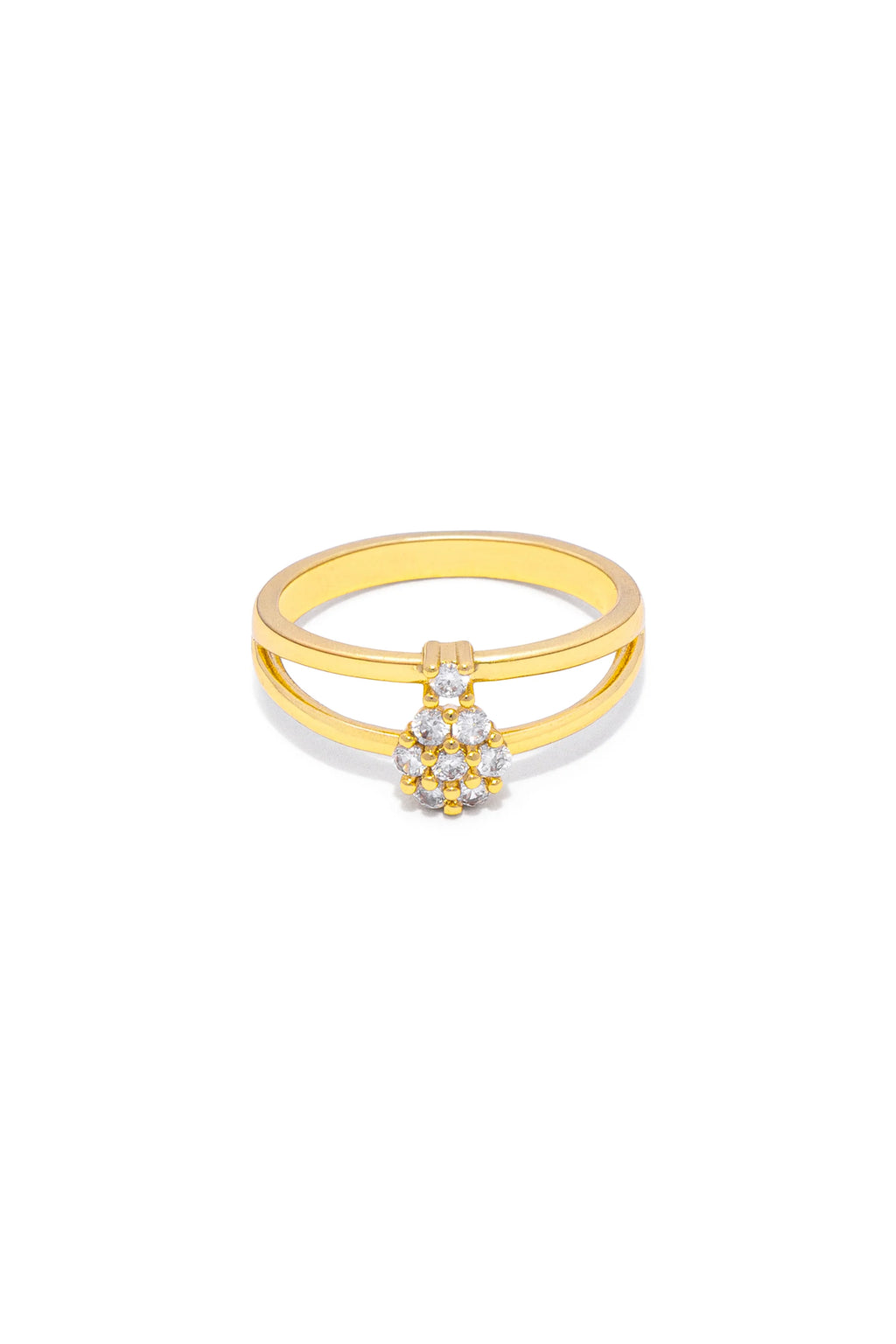 Anello Vestopazzo donna Doppia fascia con fiorellino