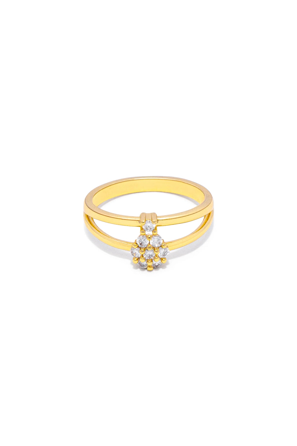 Anello Vestopazzo donna Doppia fascia con fiorellino