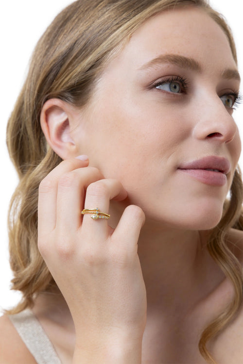 Anello Vestopazzo donna Serpente con zirconi