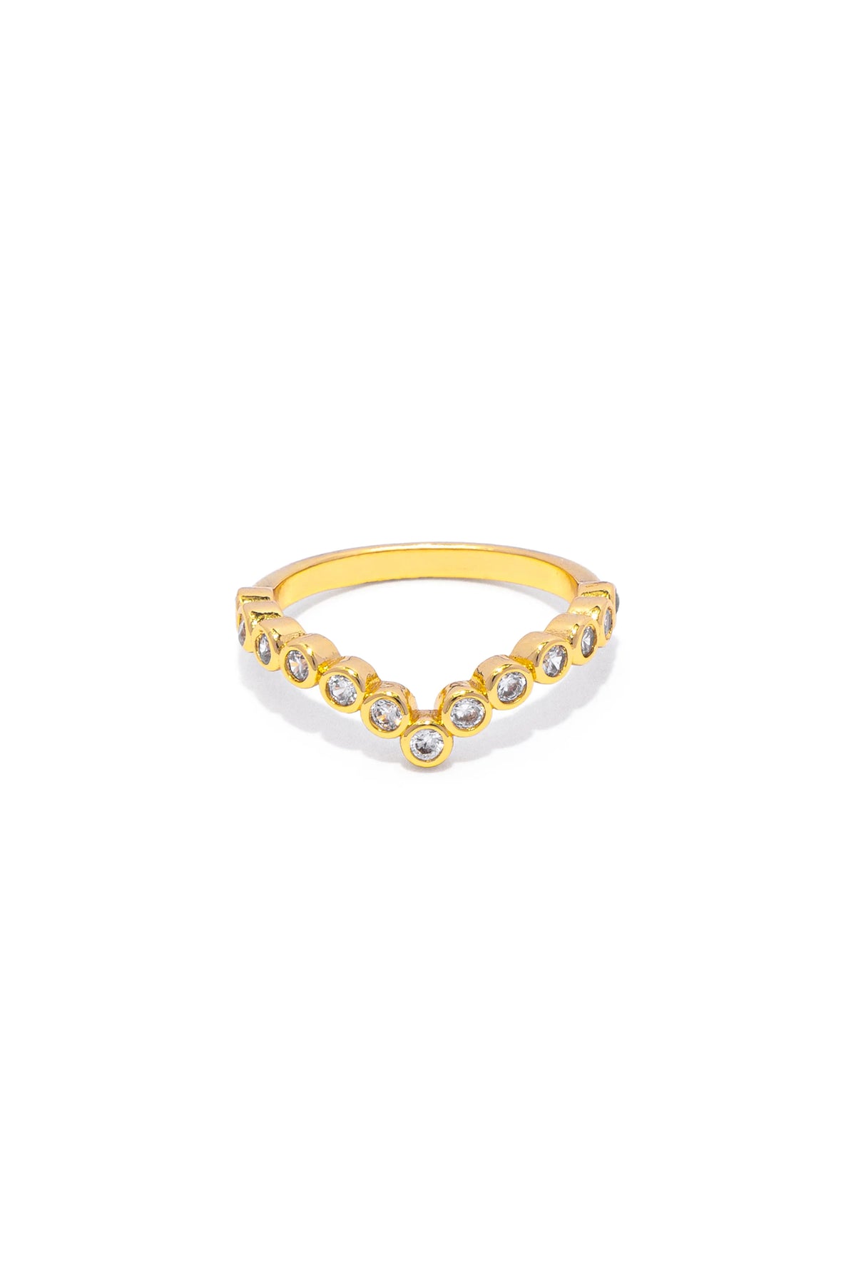 Anello Vestopazzo donna Modello a V con zirconi