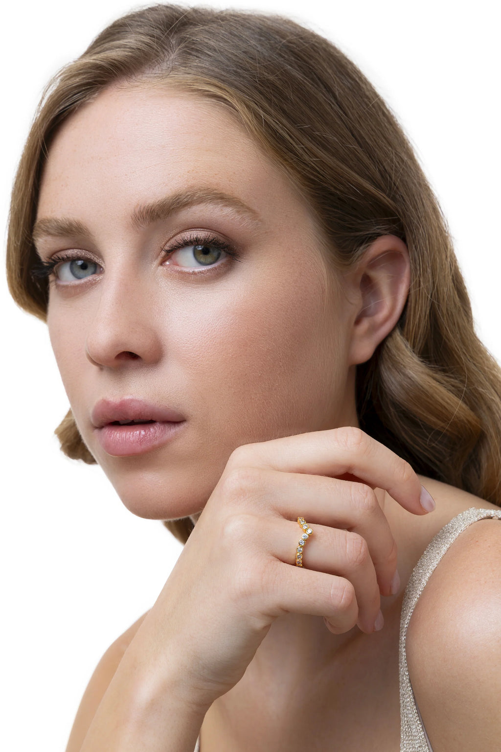 Anello Vestopazzo donna Modello a V con zirconi