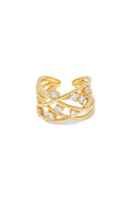 Anello Vestopazzo donna Fascia intrecciata con zirconi