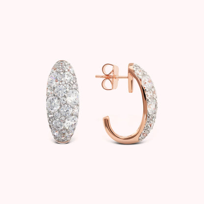 Orecchini Bronzallure donna Ovali a lobo rosè