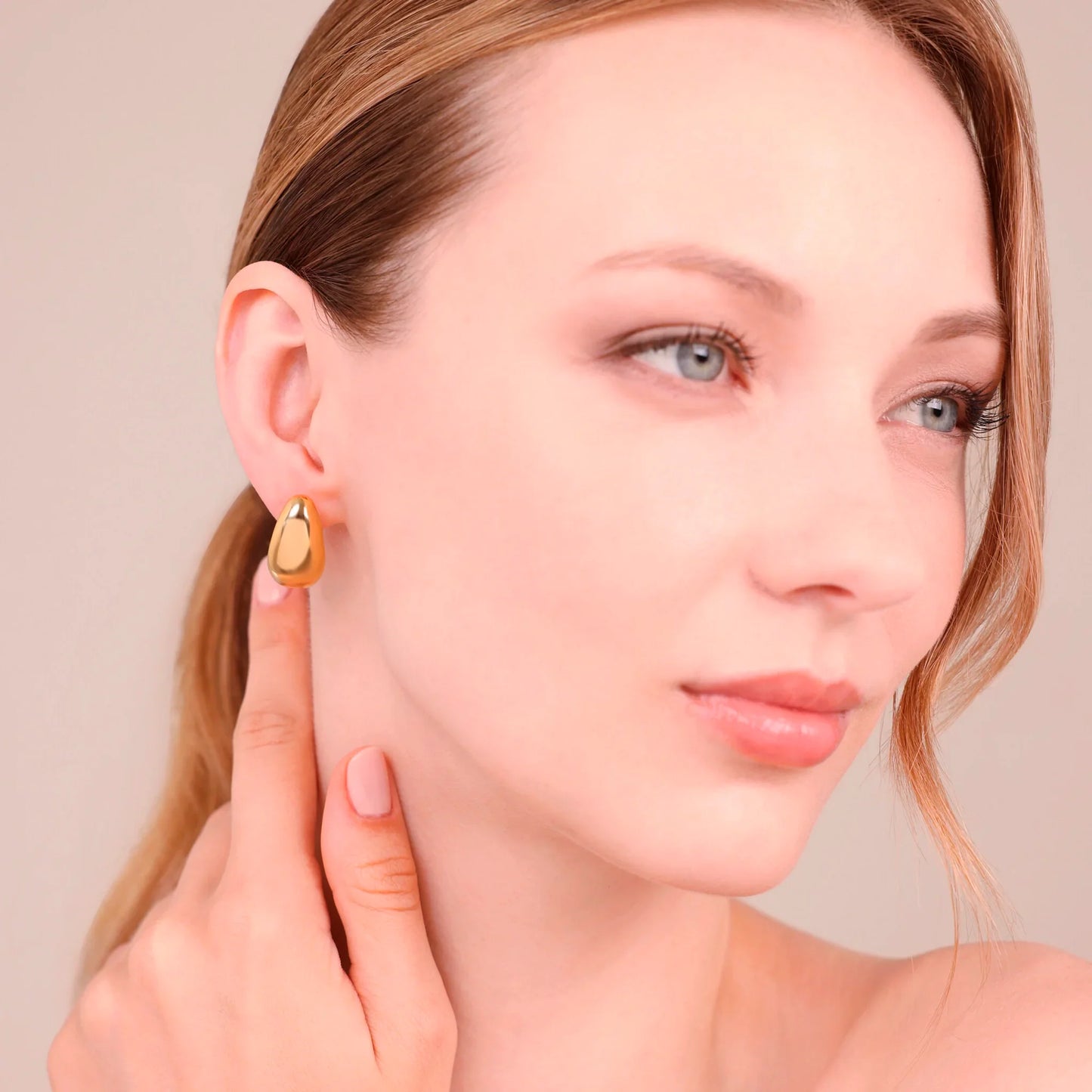 Orecchini Bronzallure donna Cerchio a goccia lucido