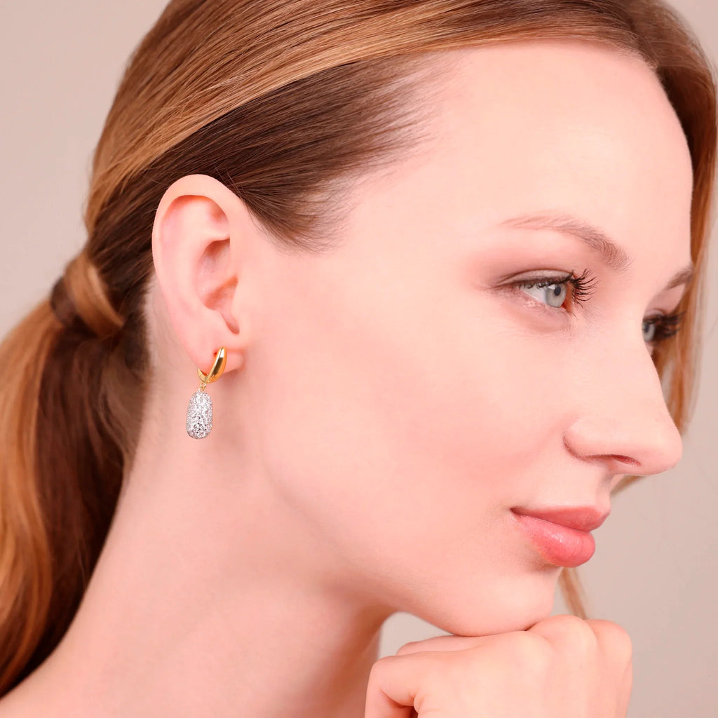 Orecchini Bronzallure donna Pendenti con ciondolo in pavè di cubic zirconia