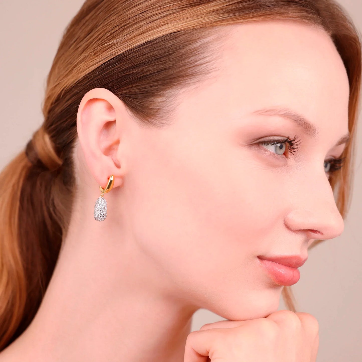 Orecchini Bronzallure donna Pendenti con ciondolo in pavè di cubic zirconia