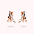 Orecchini Bronzallure donna Cerchio con intreccio con cubico zirconia