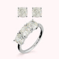 Parure Bronzallure donna Orecchini punto luce e anello trilogy