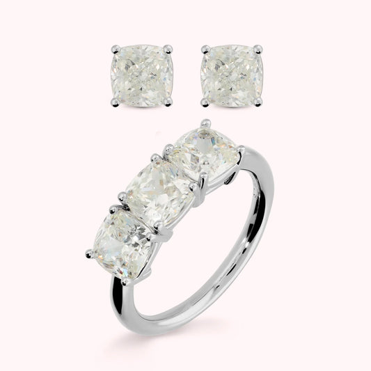 Parure Bronzallure donna Orecchini punto luce e anello trilogy