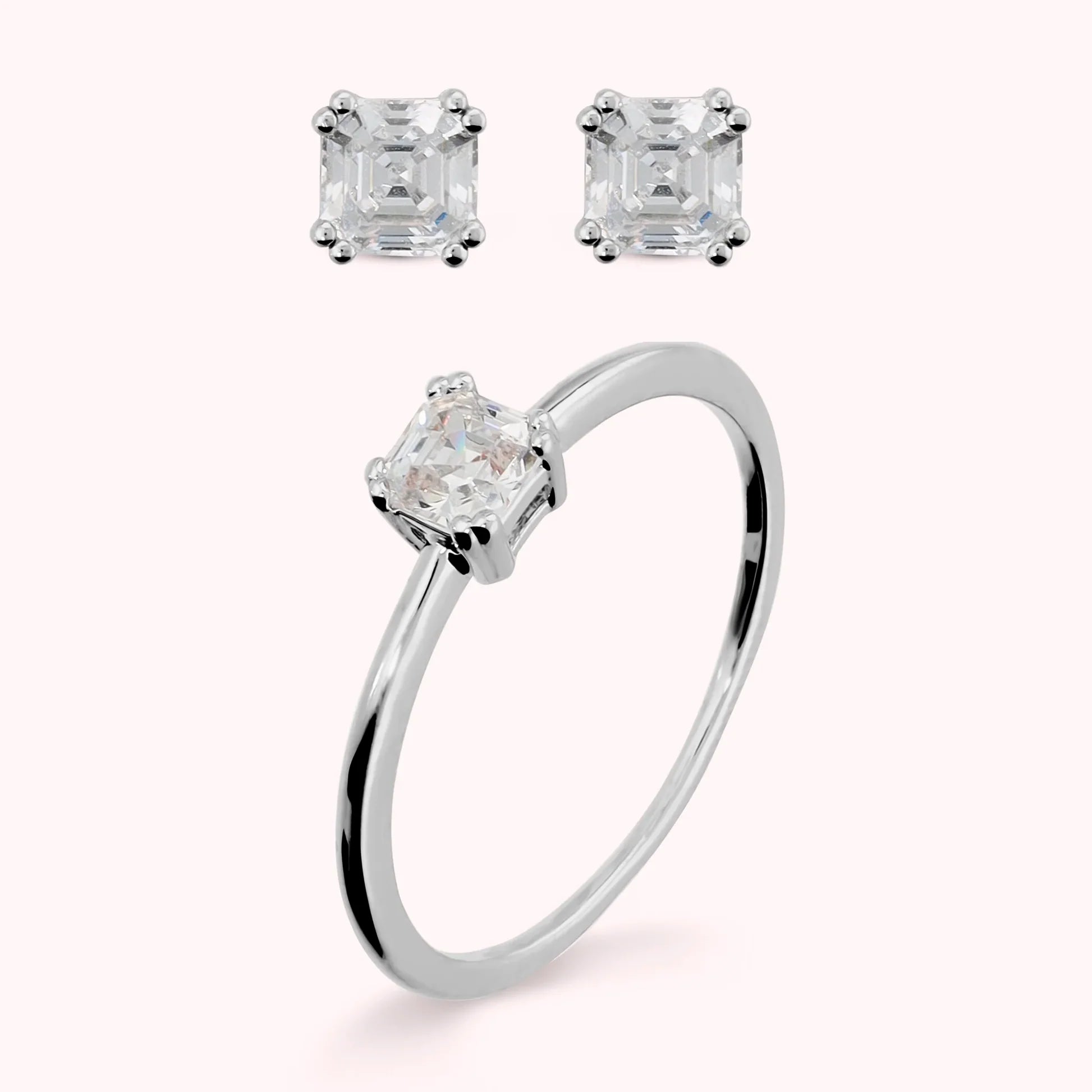 Parure Bronzallure donna Solitario e orecchini punto luce