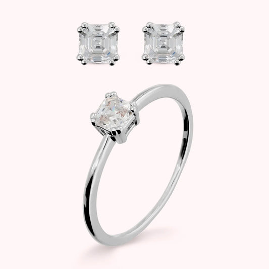 Parure Bronzallure donna Solitario e orecchini punto luce