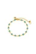 Bracciale Vestopazzo donna Tennis con zirconi tondi acquamarina