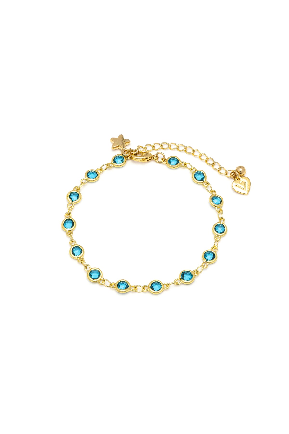 Bracciale Vestopazzo donna Tennis con zirconi tondi acquamarina