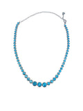 Collana Vestopazzo donna con zirconi tondi acquamarina