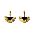 Orecchini Piti Malì donna Auraluna Mezza luna con smalto nero