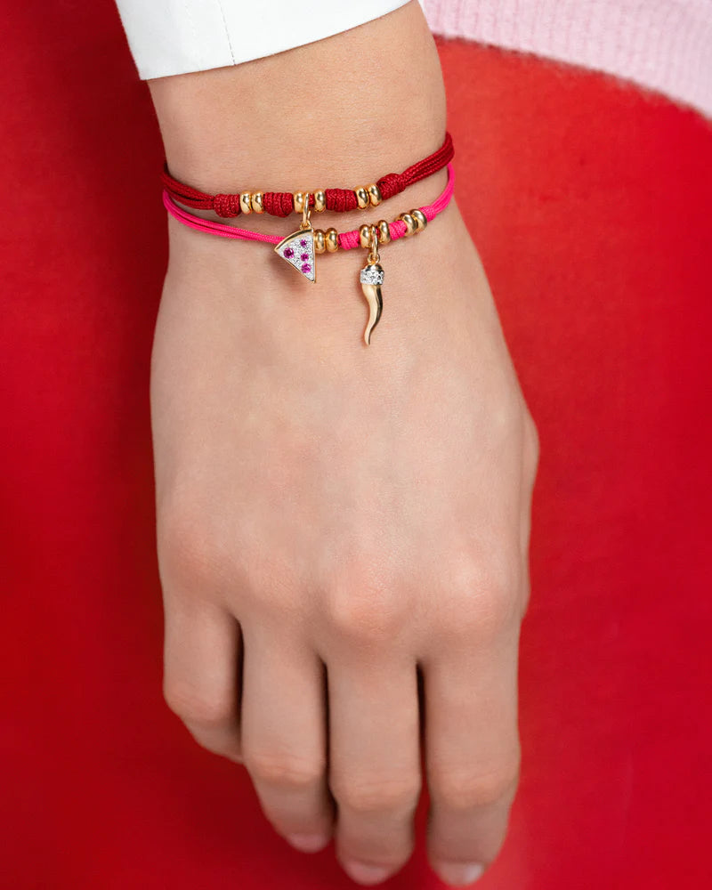 Bracciale Rue des Mille Charm bar Soft cord rondelle