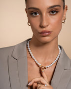 Collana Rue des Mille Charm bar Girocollo Perle Base chiusura cerchio