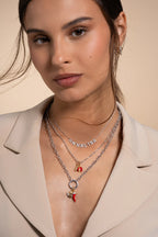 Collana Rue des Mille Charm bar  Rolò chain Base cerchio