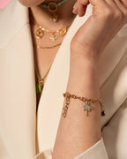 Bracciale Rue des Mille Charm bar Rolò chain base ovale