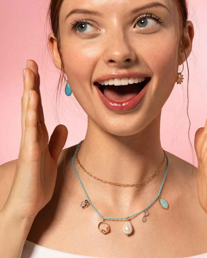 Collana Rue des Mille Charm bar Girocollo smaltato chain base