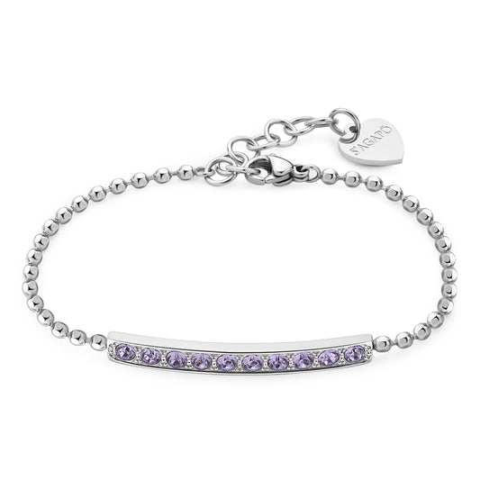 Bracciale S'Agapò donna Dazzly Cristalli Lilla