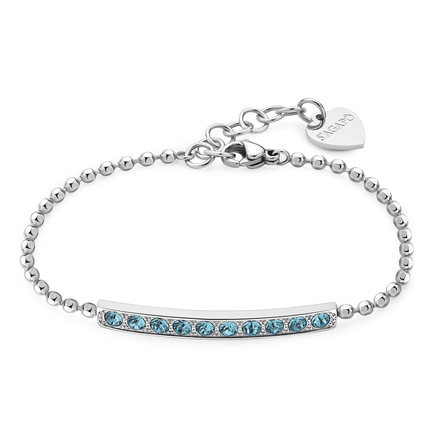 Bracciale S'Agapò donna Dazzly Cristalli Acquamarina