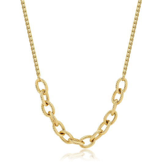 Collana S'Agapò donna Chunky Catena spiga Gold