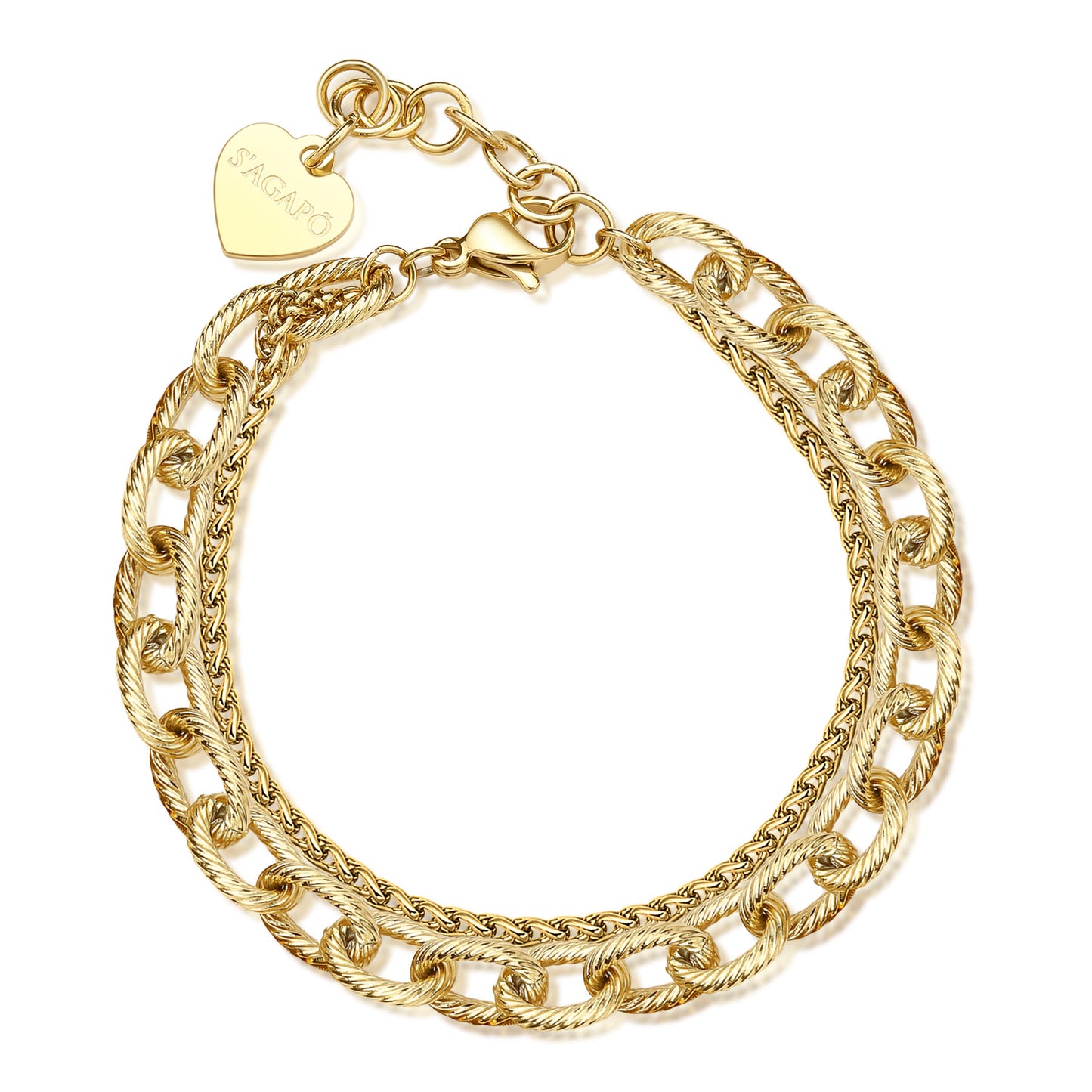 Bracciale S'Agapò donna Chunky Catena spiga Gold