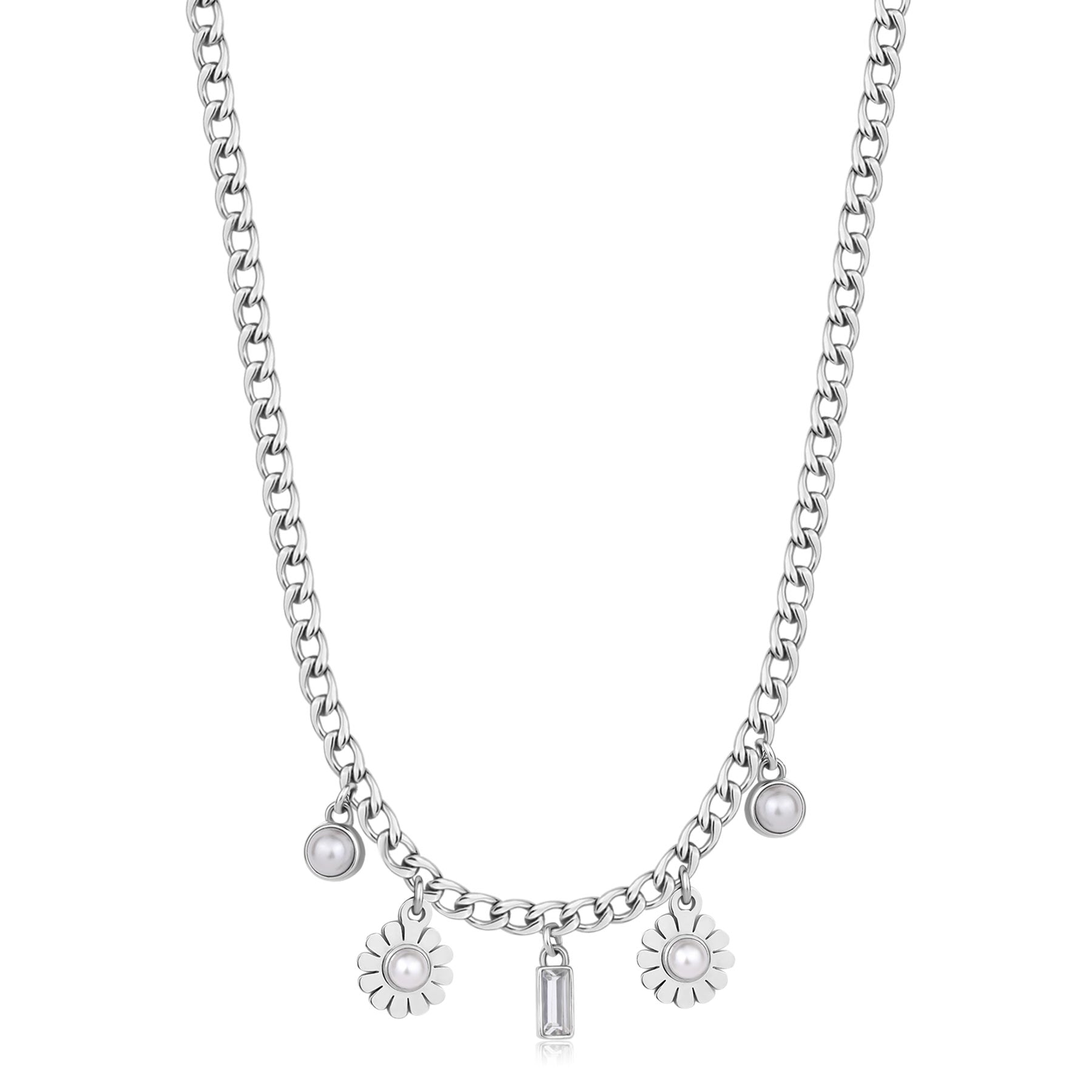 Collana S'Agapò donna Message Fiori e perle