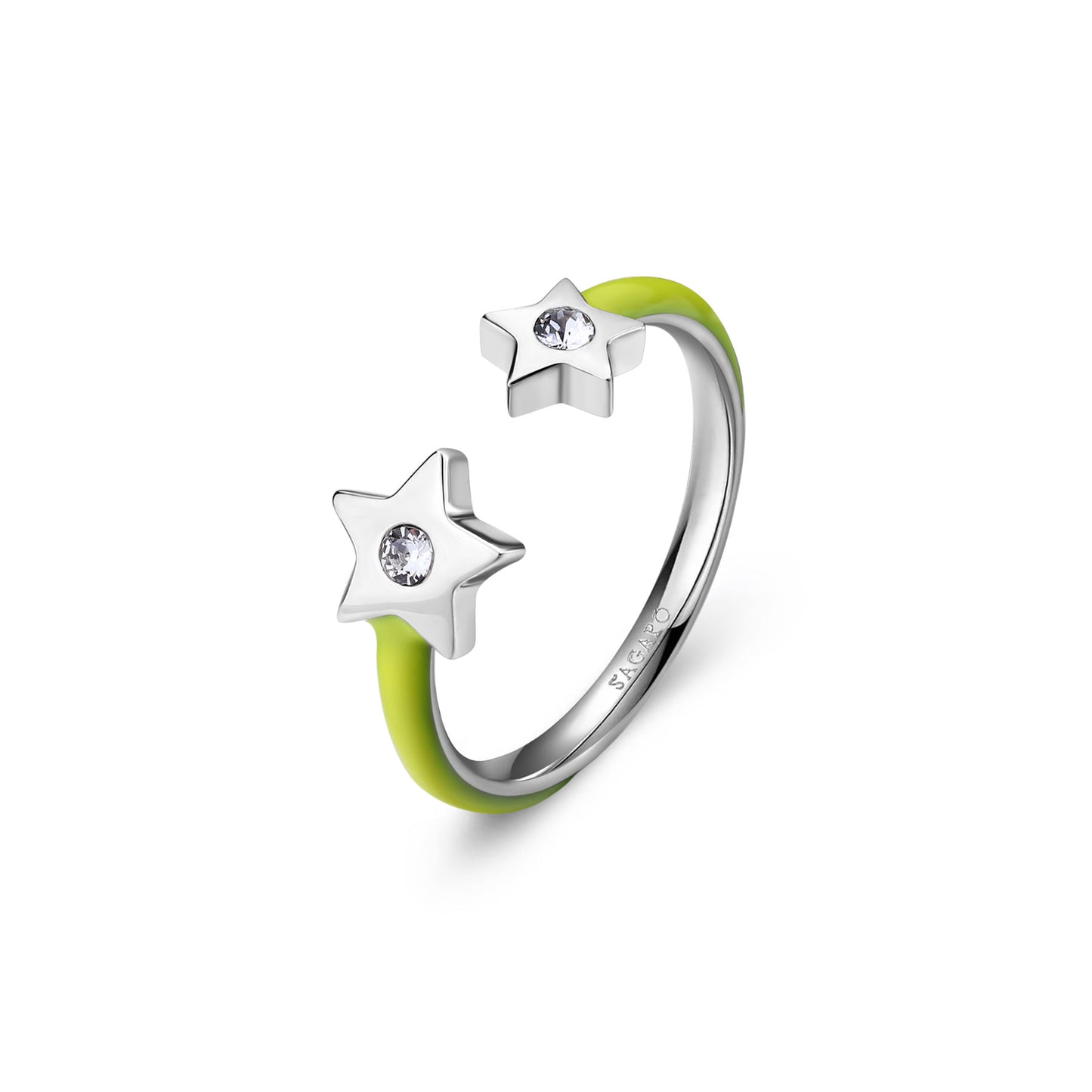 Anello S'Agapò donna Vibes Stelle Verde