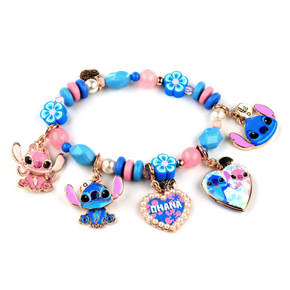 Ciondolo CharmIT! x Disney Stitch cuore con perle Ohana