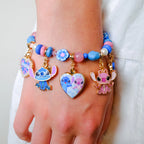 Ciondolo CharmIT! x Disney cuore portafoto Stitch ed Angel