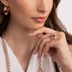 Anello Bronzallure a Fascia con Maglia Intrecciata