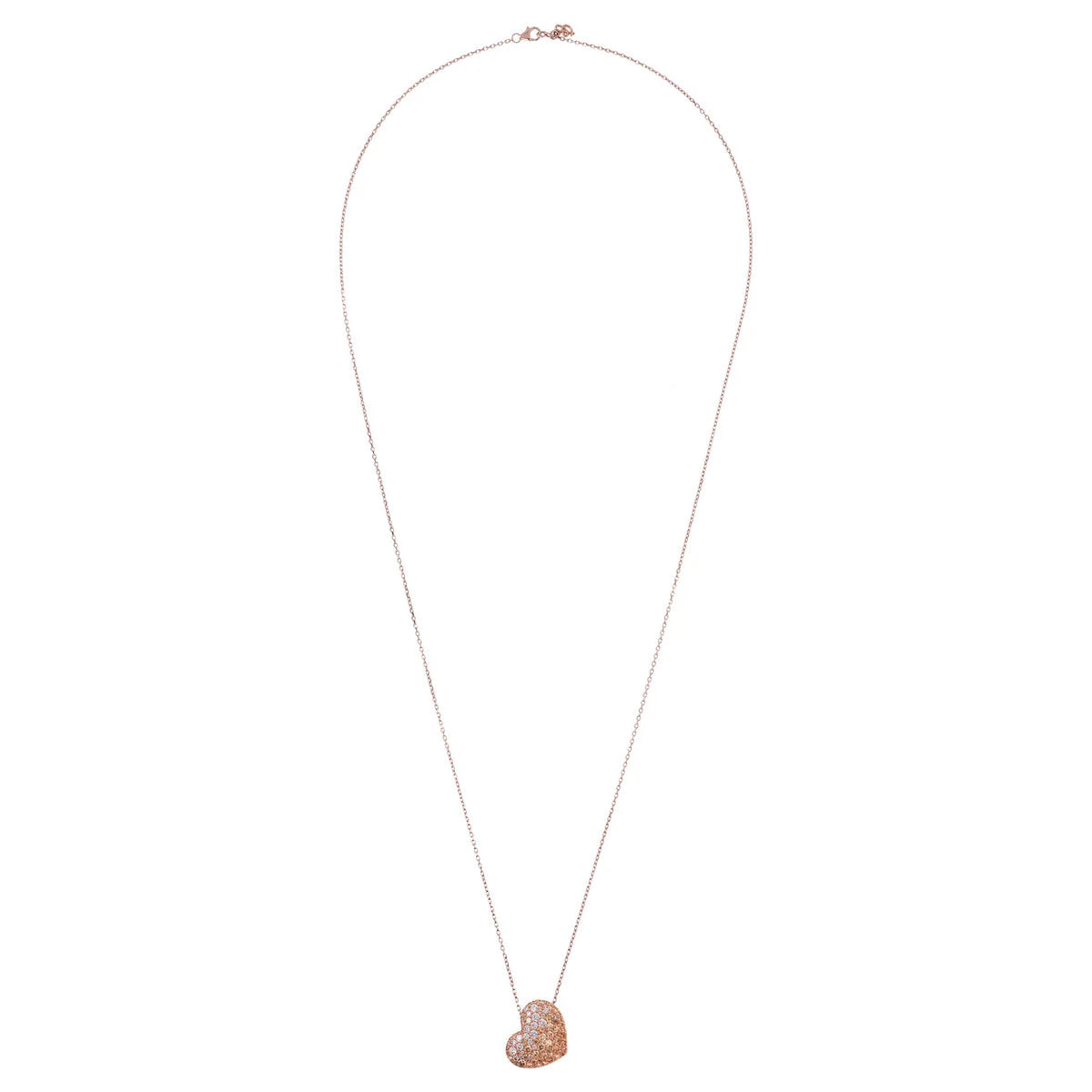 Collana Bronzallure con Pendente Cuore Pavé in Cubic Zirconia