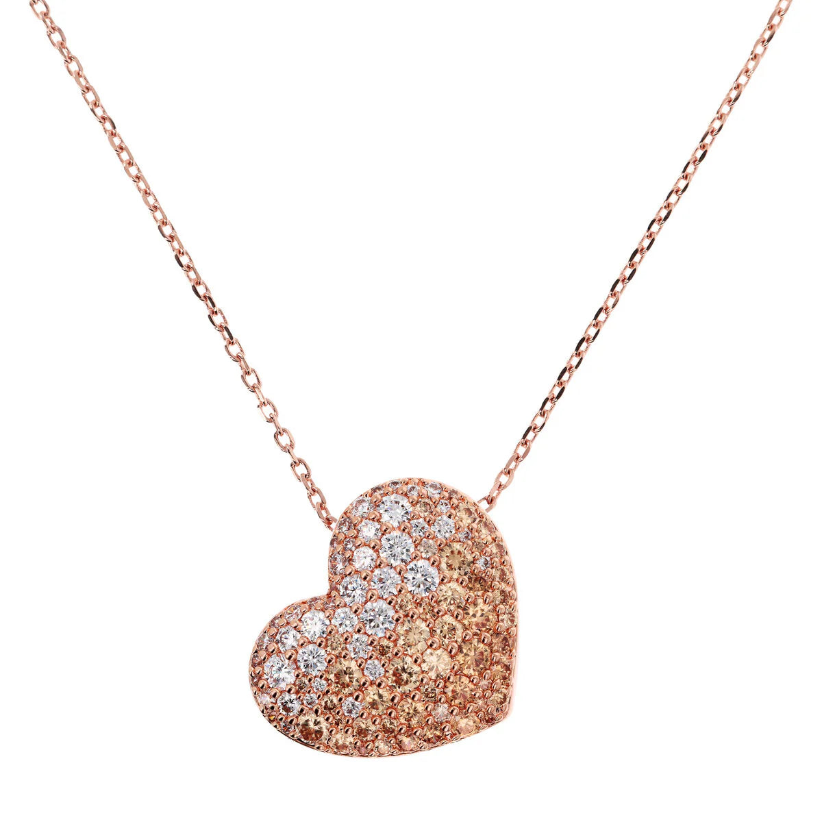 Collana Bronzallure con Pendente Cuore Pavé in Cubic Zirconia