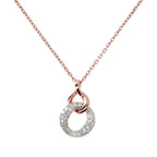 Collana Bronzallure Doppio Pendente con Pavé in Cubic Zirconia