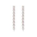 Orecchini Bronzallure Pendenti Lunghi Design Treccia con Cubic Zirconia